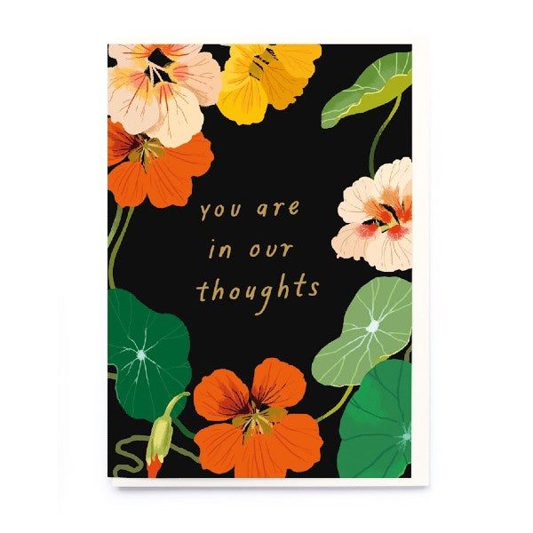 You are in Our Thoughts Floral Sympathy Card