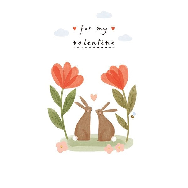 My Valentine Rabbits Card