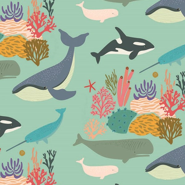 Whales Sheet Wrap