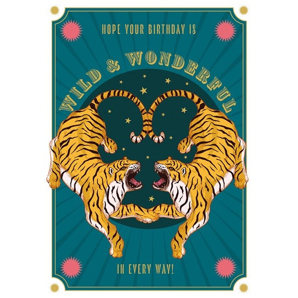 Tigers Wild & Wonderful Birthday Card