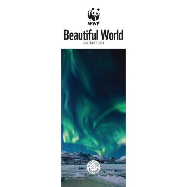 WWF Beautiful World Slim Calendar 2024 Paper Tiger