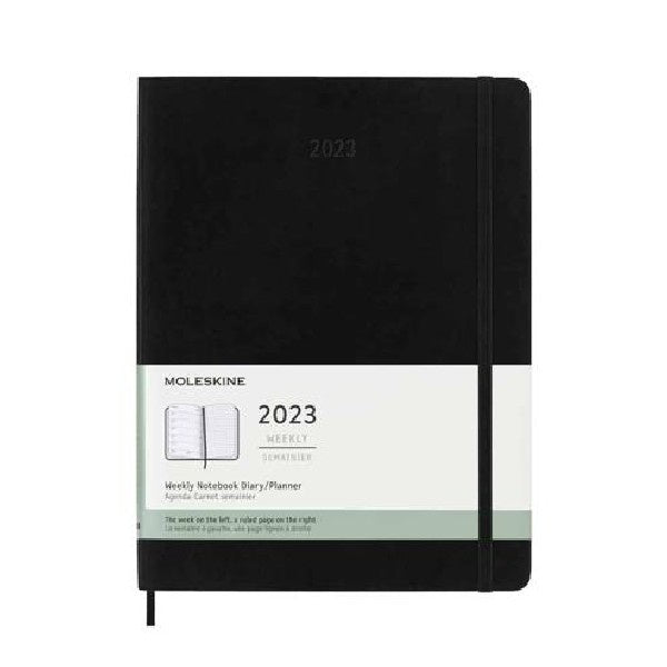 Moleskine 2023 Weekly Diary XL Black Soft Cover